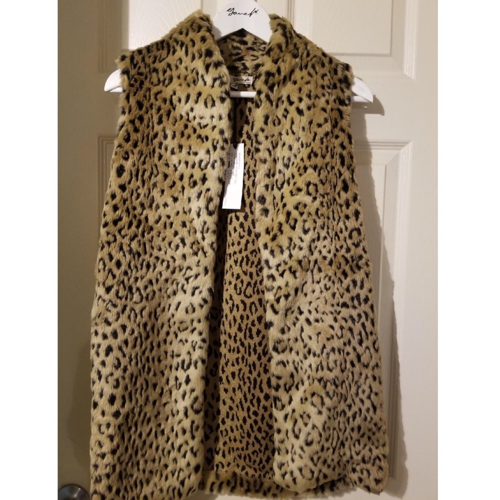 Leopard Print Fur Vest